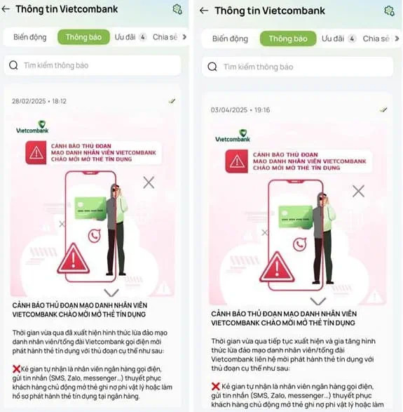 Vietcombank cảnh báo nóng thủ đoạn lừa đảo mới nhằm chiếm đoạt thông tin thẻ khiến khách hàng mất sạch tiền trong tài khoản sau ít phút - Ảnh 2. Vietcombank cảnh báo nóng thủ đoạn lừa đảo mới nhằm chiếm đoạt thông tin thẻ khiến khách hàng mất sạch tiền trong tài khoản sau ít phút - Ảnh 2.