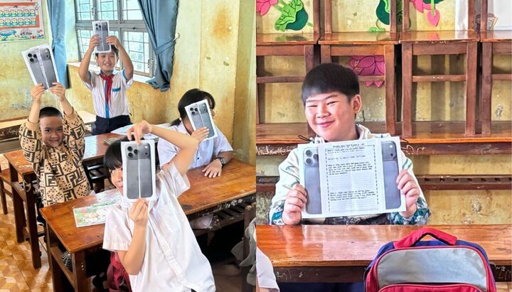 Cô giáo Gen Z giao bài tập Toán 'phiên bản iPhone 17', học sinh thích mê - Ảnh 1. Cô giáo Gen Z giao bài tập Toán 'phiên bản iPhone 17', học sinh thích mê - Ảnh 1.