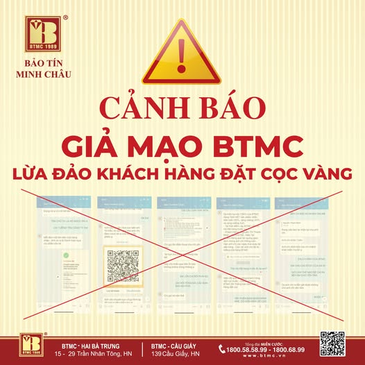 Bảo Tín Minh Châu cảnh báo khẩn tới khách hàng liên quan tới việc đặt cọc vàng - Ảnh 2. Bảo Tín Minh Châu cảnh báo khẩn tới khách hàng liên quan tới việc đặt cọc vàng - Ảnh 2.