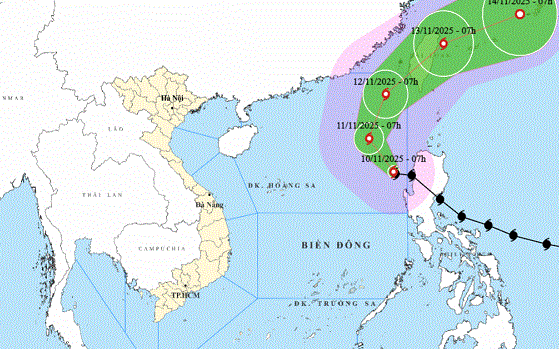 Tin bão mới nhất: Bão số 14 giật cấp 16 vào Biển Đông, đất liền Việt Nam có bị ảnh hưởng?