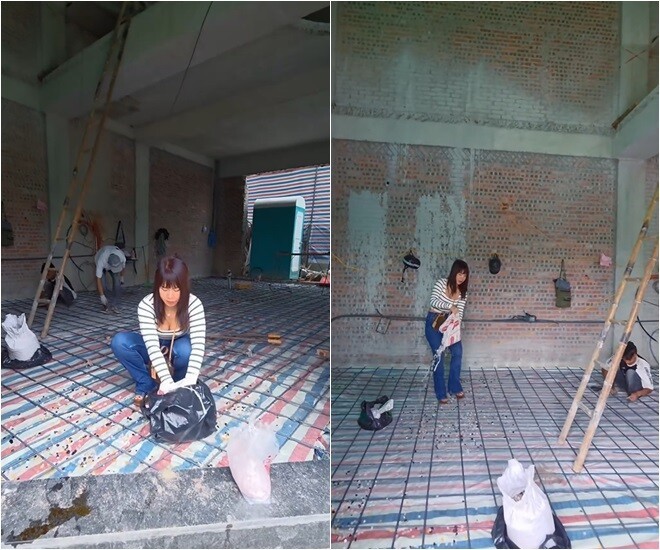 Vợ chồng Mạnh Trường rải đá thạch anh cho phong thủy biệt thự mới - Ảnh 3.