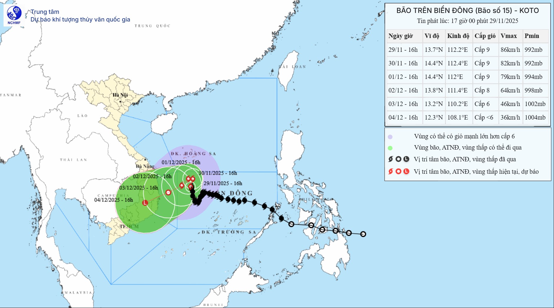 Áp thấp nhiệt đới dị thường đã tan trên biển, bão số 15 vẫn giật cấp 11- Ảnh 2.