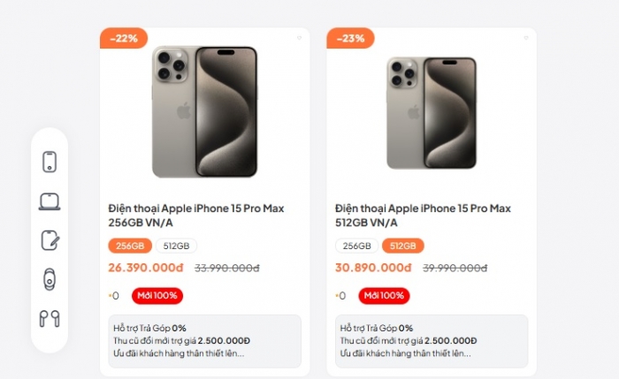 Giá iPhone 15 Pro Max , 14 Pro Max , 13 Pro Max giảm kỷ lục trên thị trường - Ảnh 2.