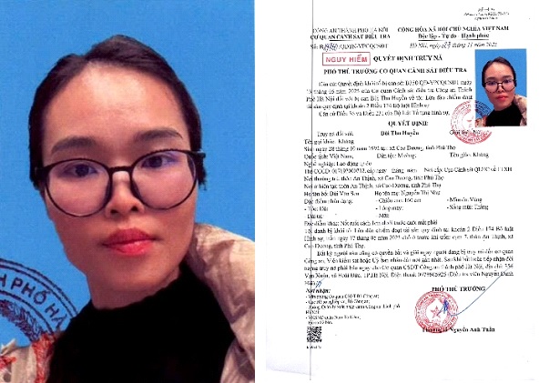 Hà Nội: Truy nã đối tượng lừa đảo xuất khẩu lao động Bùi Thu Huyền - Ảnh 1. Hà Nội: Truy nã đối tượng lừa đảo xuất khẩu lao động Bùi Thu Huyền - Ảnh 1.