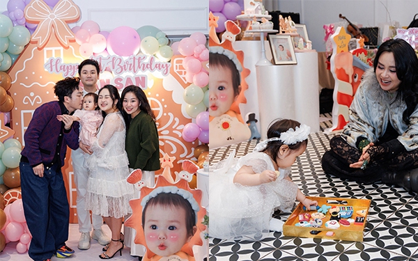 Cháu ngoại NSND Thanh Lam chọn "cầm mic" trong tiệc đầy năm