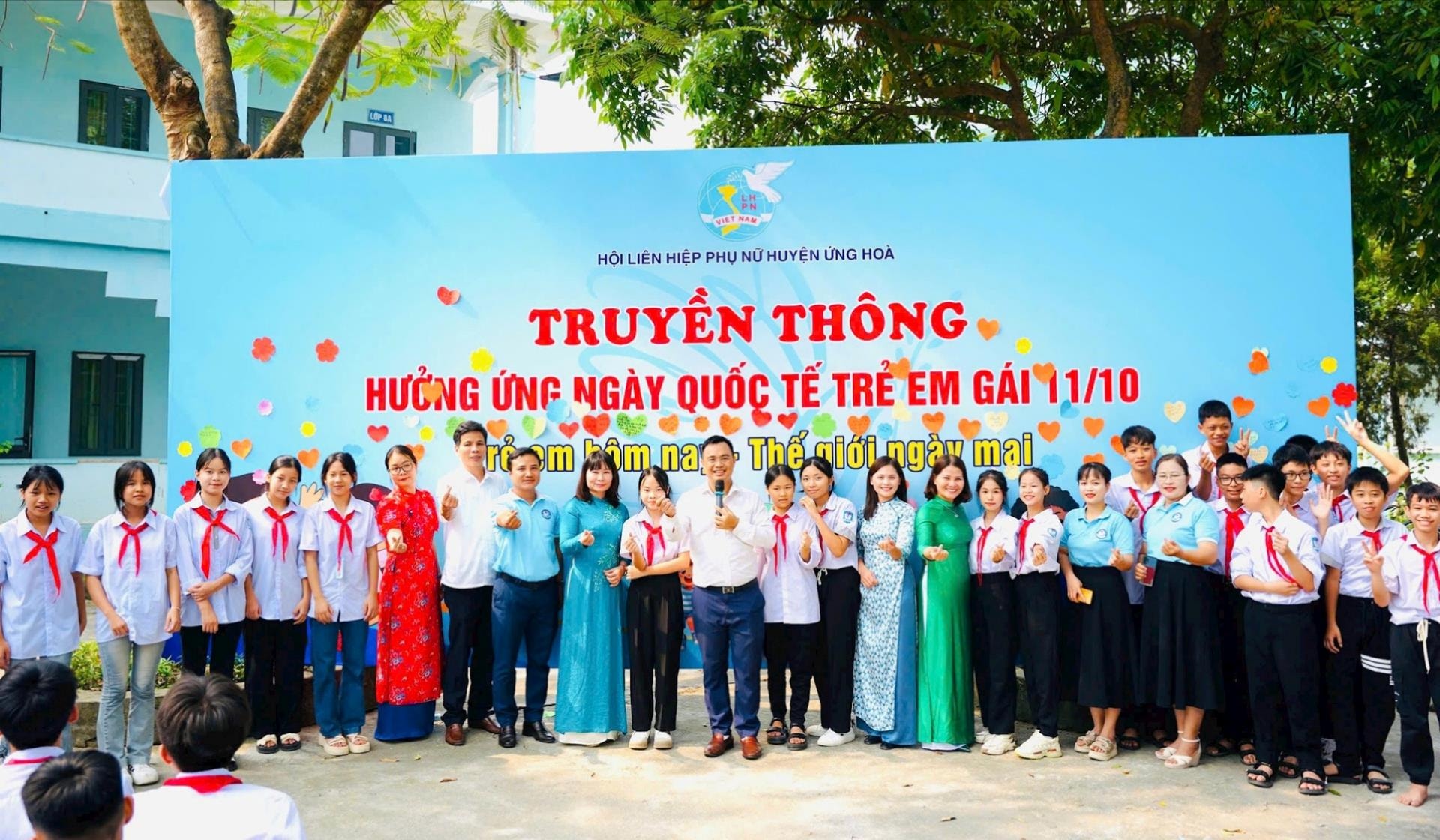 Ứng H&ograve;a truyền th&ocirc;ng hưởng ứng Ng&agrave;y Quốc tế trẻ em g&aacute;i năm 2025 - Ảnh 1.