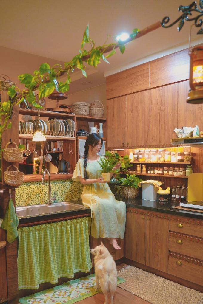 8X biến g&oacute;c nh&agrave; 3 m2 th&agrave;nh căn bếp cảm hứng Ghibli Nhật Bản - Ảnh 1.