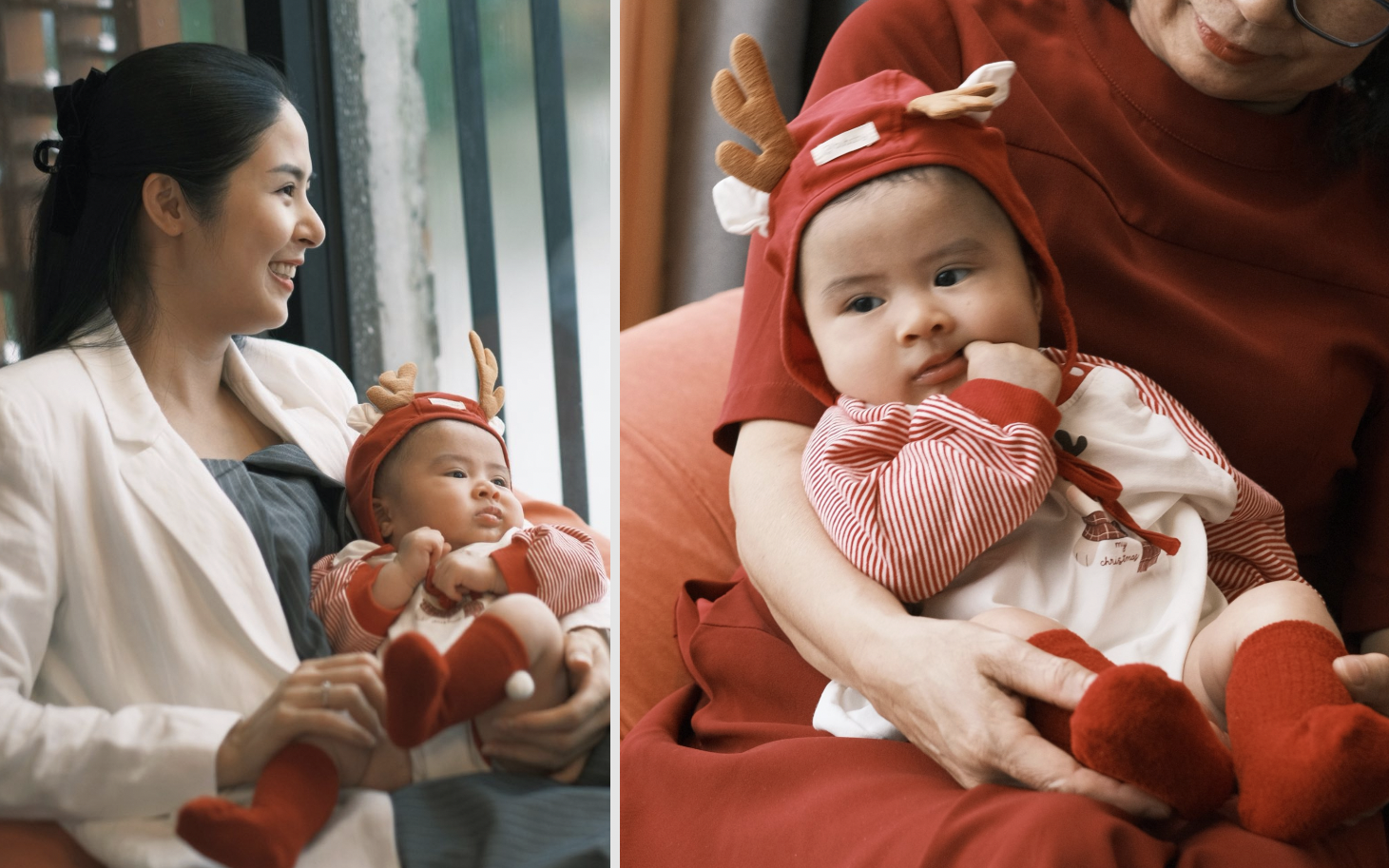 Ng&ocirc; Thanh V&acirc;n v&agrave; Huy Trần tổ chức tiệc Gi&aacute;ng sinh đầu ti&ecirc;n c&ugrave;ng con g&aacute;i Gạo - Ảnh 1.