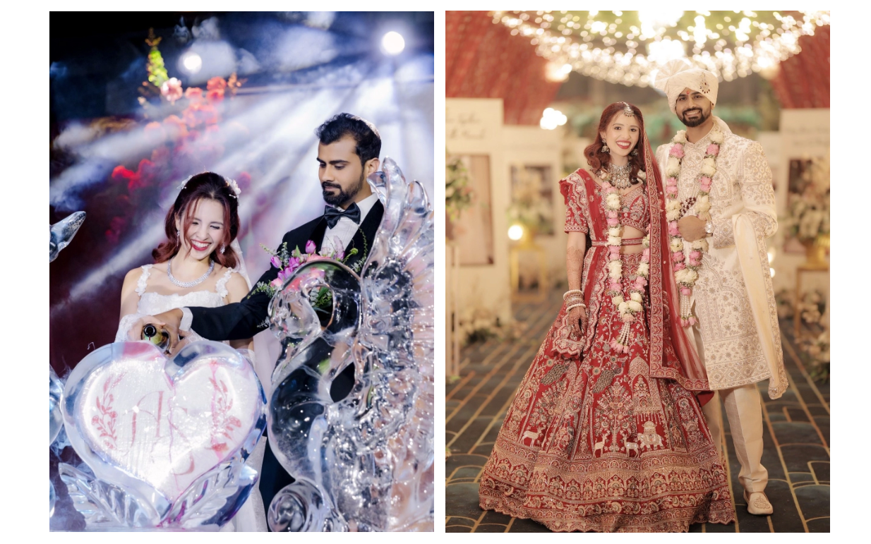 Con g&aacute;i Hoa hậu Diệu Hoa xinh đẹp trong lễ cưới truyền thống Việt Nam v&agrave; Ấn Độ