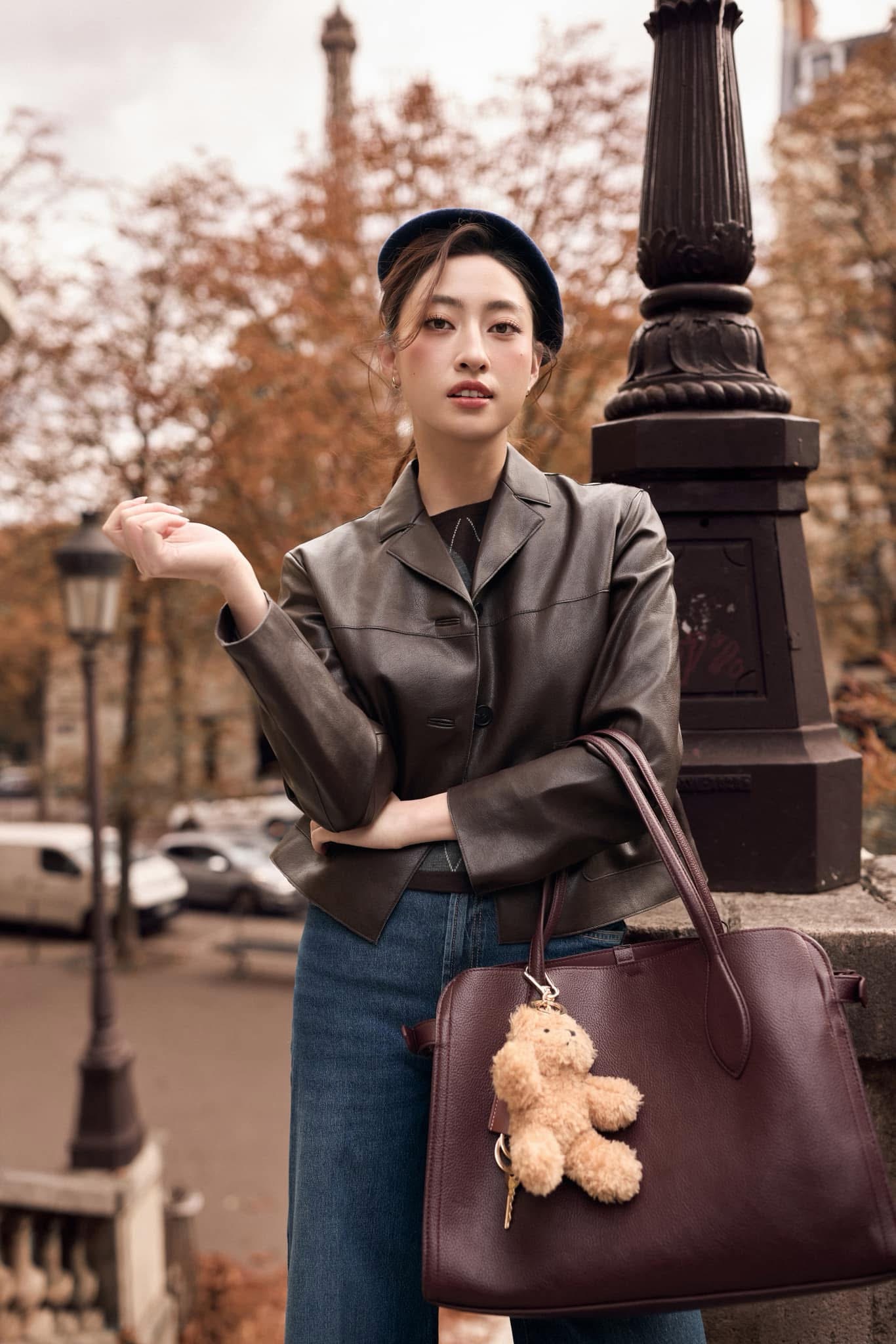 Xuống phố m&ugrave;a đ&ocirc;ng với &aacute;o da đẹp như Tăng Thanh H&agrave;, Hoa hậu Trần Tiểu Vy, Lương Thuỳ Linh - Ảnh 8.