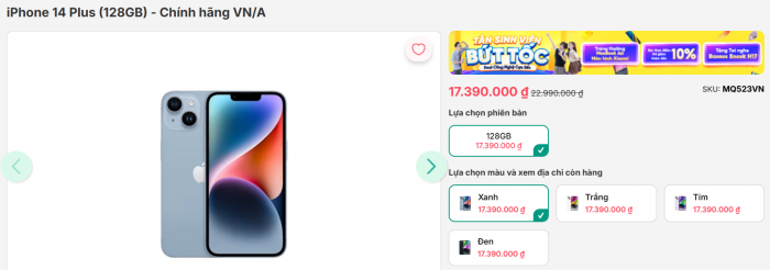 Gi&aacute; iPhone 14 Plus giảm kỷ lục, trang bị hấp dẫn chẳng k&eacute;m iPhone 17 Plus, xứng danh iPhone Plus rẻ, xịn nhất Việt Nam - Ảnh 2.