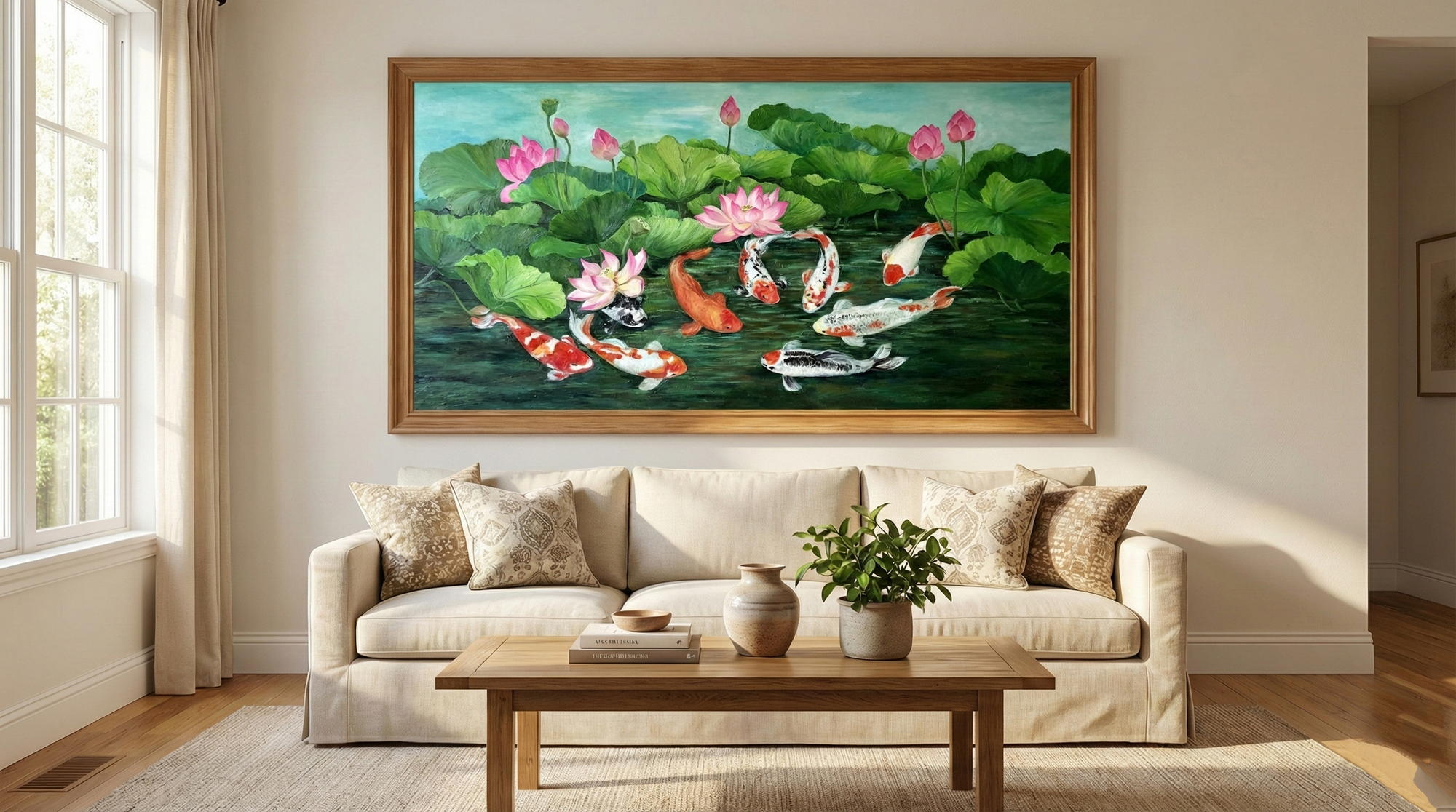 Tại sao giới nh&agrave; gi&agrave;u thường treo tranh "cửu ngư quần hội" ở ph&ograve;ng kh&aacute;ch? B&iacute; mật về sự dư dả &iacute;t người biết- Ảnh 2.