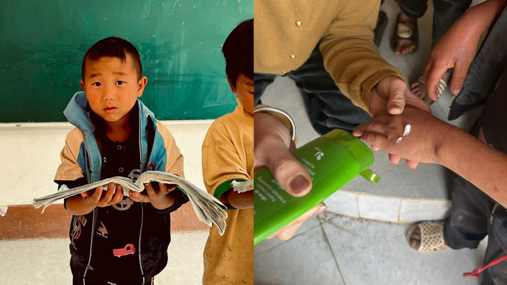 Hình ảnh bàn tay nứt nẻ của cậu bé 8 tuổi vùng cao khiến triệu người nghẹn lại - Ảnh 2.