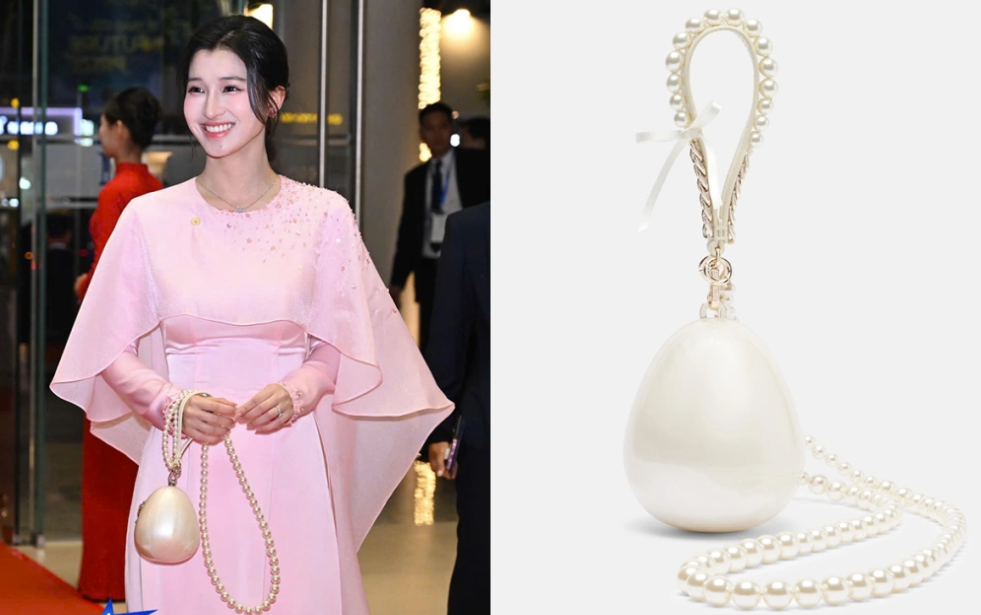 ‘Dâu tỷ phú' Phương Nhi nổi bật tại lễ trao giải VinFuture, vật dụng người đẹp cầm có gì đặc biệt mà được chú ý? - Ảnh 1.