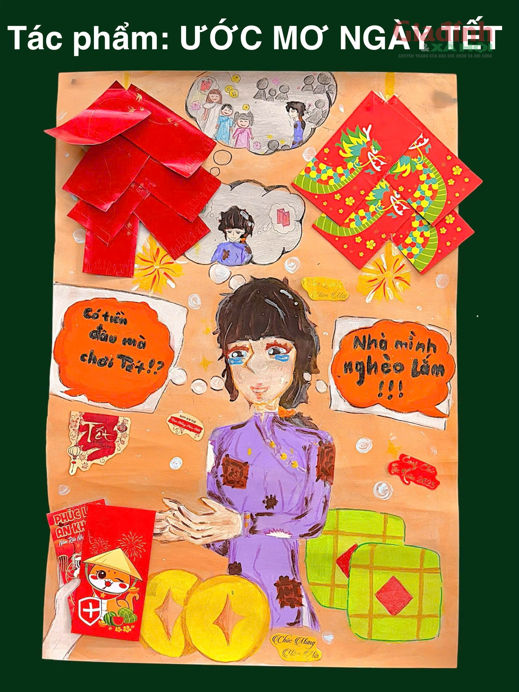 Choáng ngợp với những tác phẩm nghệ thuật đẹp xuất sắc được làm từ phong bao lì xì đã vứt bỏ- Ảnh 7.