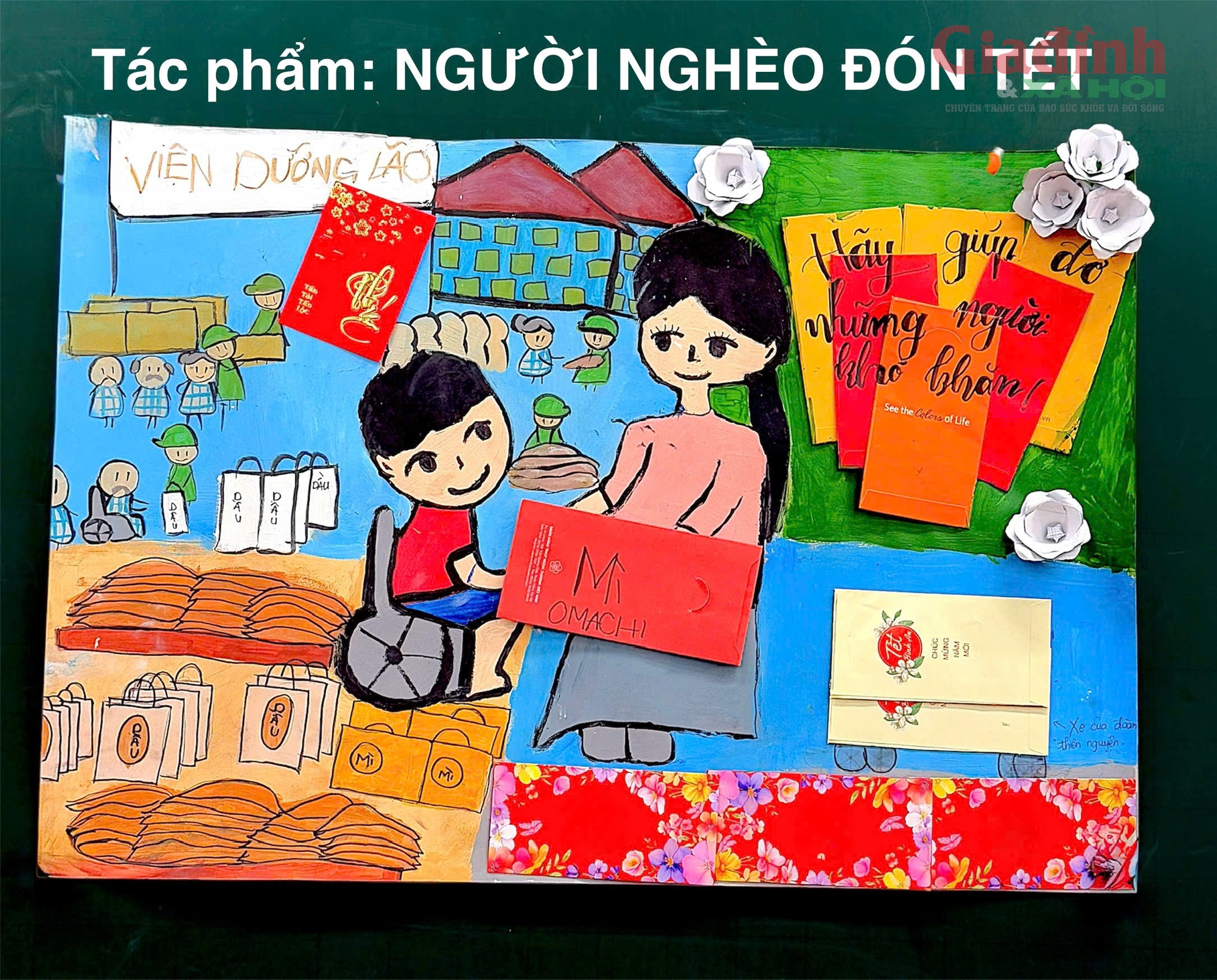 Choáng ngợp với những tác phẩm nghệ thuật đẹp xuất sắc được làm từ phong bao lì xì đã vứt bỏ- Ảnh 6.