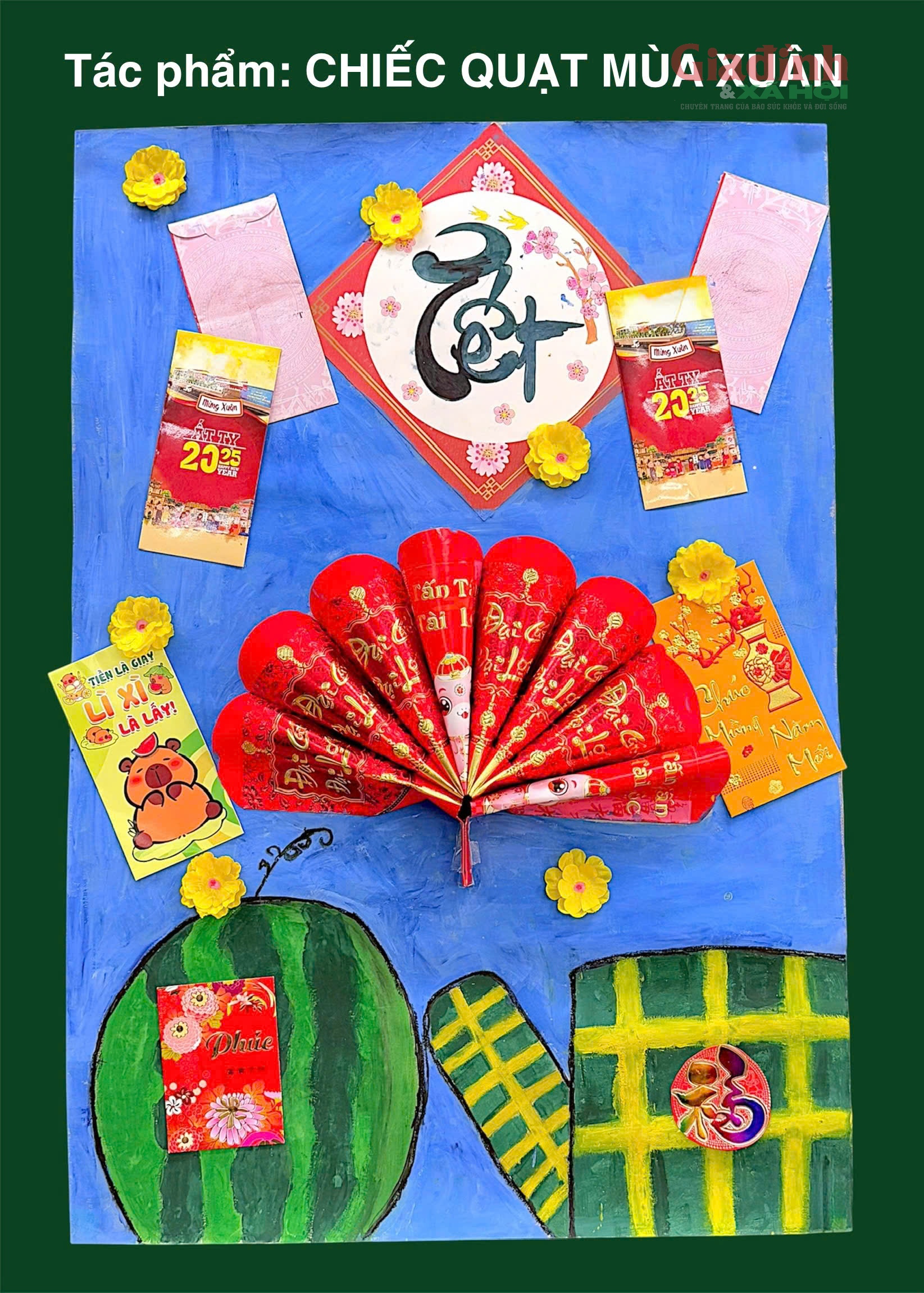 Choáng ngợp với những tác phẩm nghệ thuật đẹp xuất sắc được làm từ phong bao lì xì đã vứt bỏ- Ảnh 5.