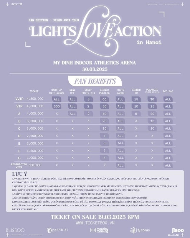 Giá vé fan meeting Jisoo BLACKPINK ở Hà Nội: Hấp dẫn hơn nhiều show trong nước - Ảnh 2.