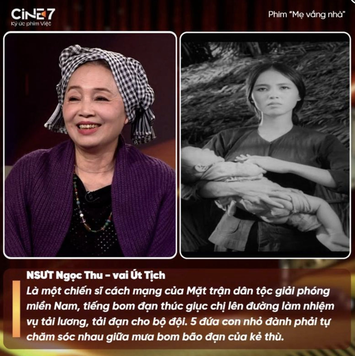 Nữ nghệ sĩ đóng chị Út Tịch 'Mẹ vắng nhà' sau 47 năm vẫn ngượng ngùng khi hồi tưởng một phân cảnh - Ảnh 2. Nữ nghệ sĩ đóng chị Út Tịch 'Mẹ vắng nhà' sau 47 năm vẫn ngượng ngùng khi hồi tưởng một phân cảnh - Ảnh 2.