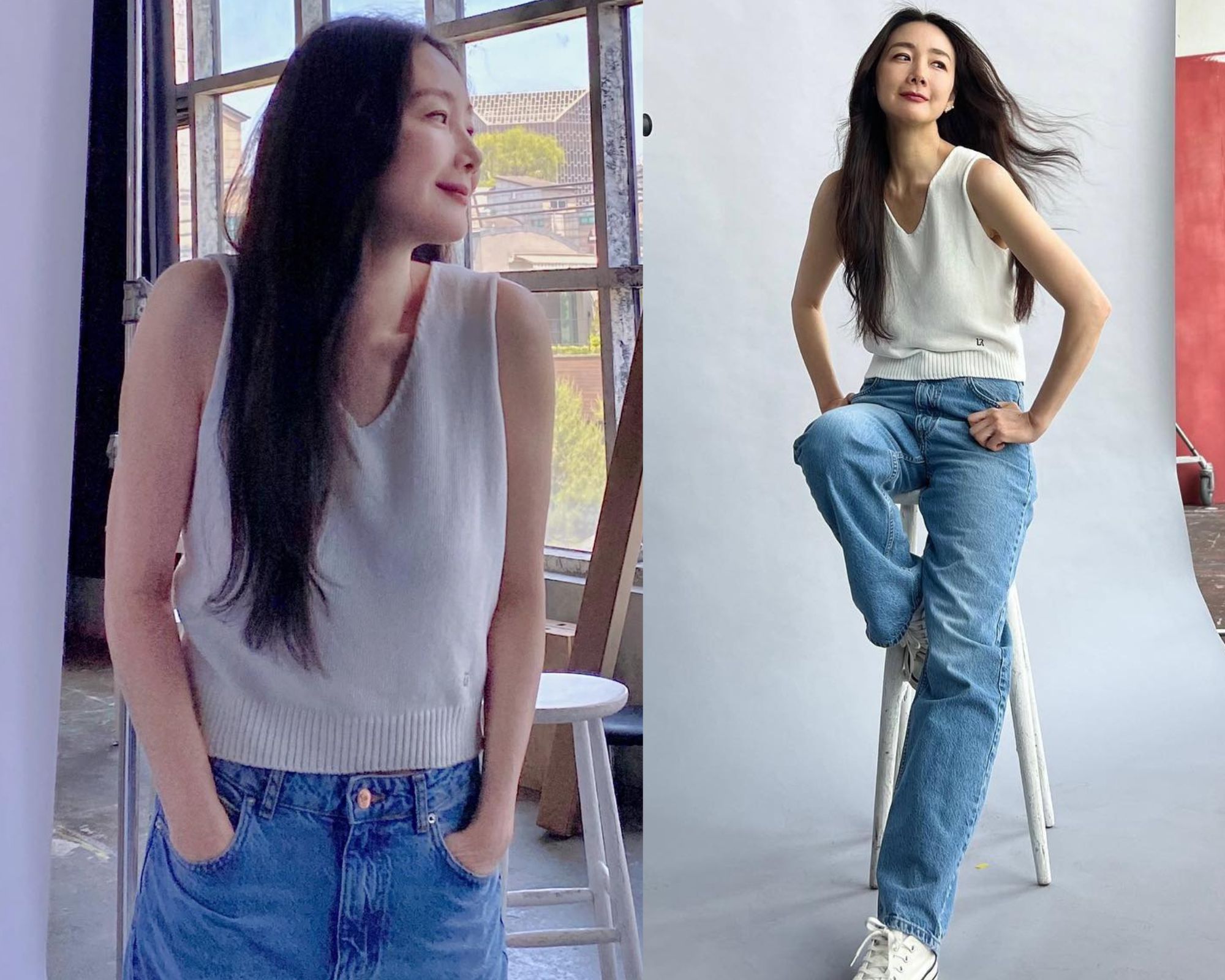 "Nữ hoàng nước mắt" Choi Ji Woo đam mê mặc quần jeans, bảo sao quá trẻ trung và năng động ở tuổi 50 - Ảnh 5. "Nữ hoàng nước mắt" Choi Ji Woo đam mê mặc quần jeans, bảo sao quá trẻ trung và năng động ở tuổi 50 - Ảnh 5.