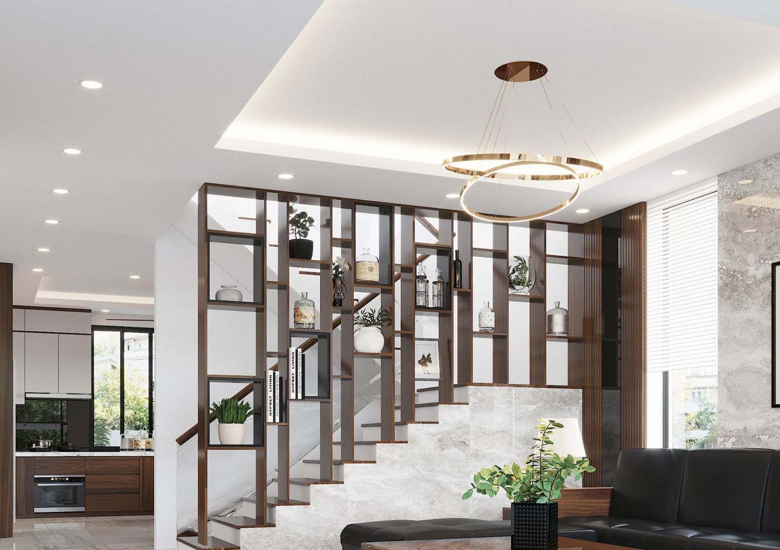 Cách hóa giải nhà có cửa chính đối diện cầu thang chuẩn phong thủy- Ảnh 9.