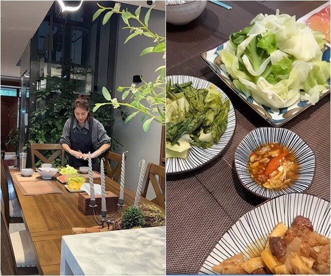 Á hậu Việt thảnh thơi nấu ăn trong căn nhà hàng chục tỷ: Toàn món ngon chị em tham khảo cho gia đình dịp nghỉ lễ- Ảnh 8. Á hậu Việt thảnh thơi nấu ăn trong căn nhà hàng chục tỷ: Toàn món ngon chị em tham khảo cho gia đình dịp nghỉ lễ- Ảnh 8.