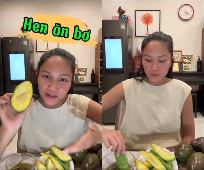 &quot;Hoa hậu nghèo nhất Việt Nam&quot; ăn bơ chấm nước mắm, chồng nhiếp ảnh gia lại thích cách khác - Ảnh 2.