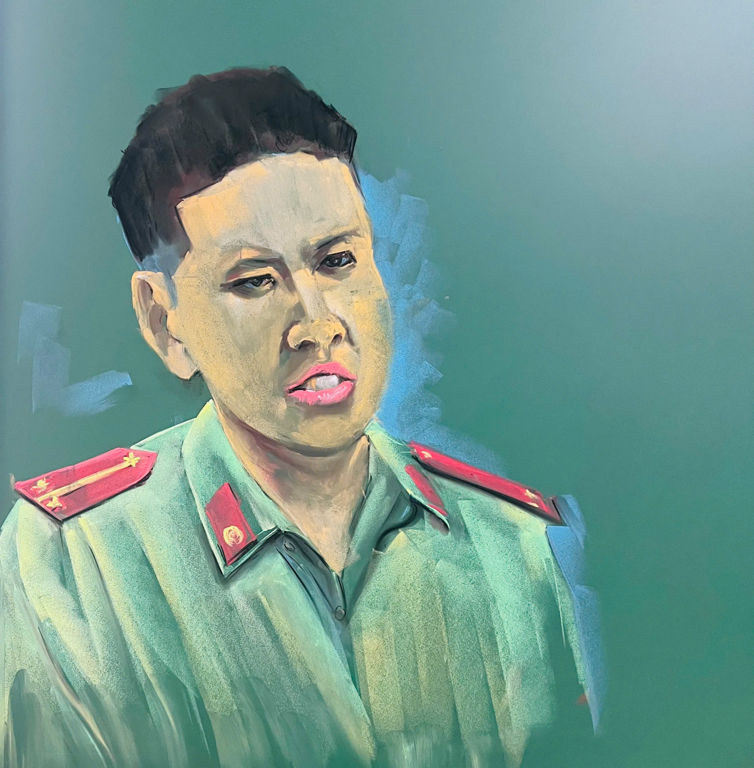 Thầy giáo miền Trung vẽ chân dung thiếu tá Nguyễn Đăng Khải: Bức tranh lay động hàng triệu trái tim người Việt- Ảnh 2.