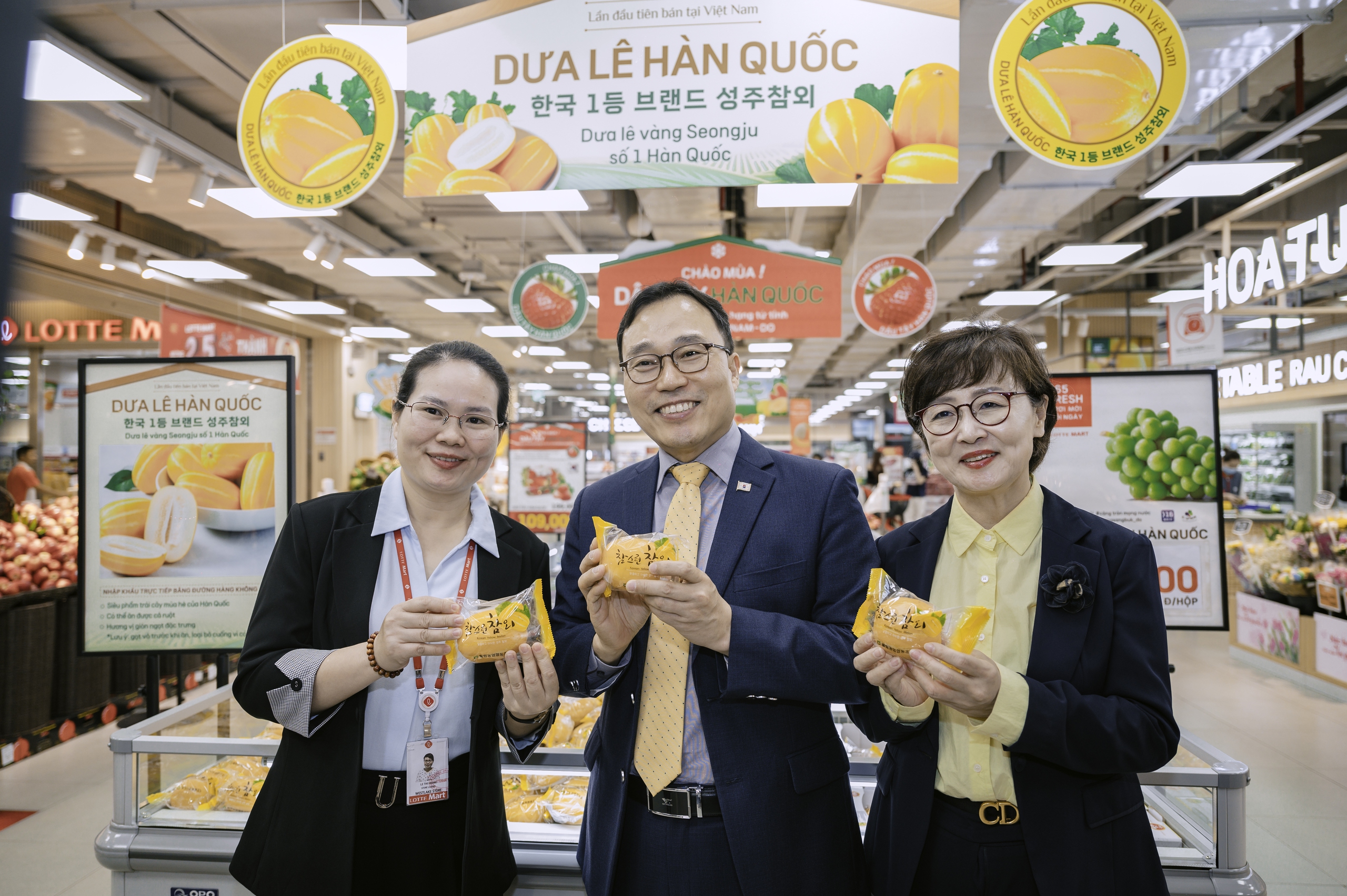 Dưa lê vàng đặc sản Hàn Quốc lần đầu tiên có mặt tại Việt Nam- Ảnh 1.
