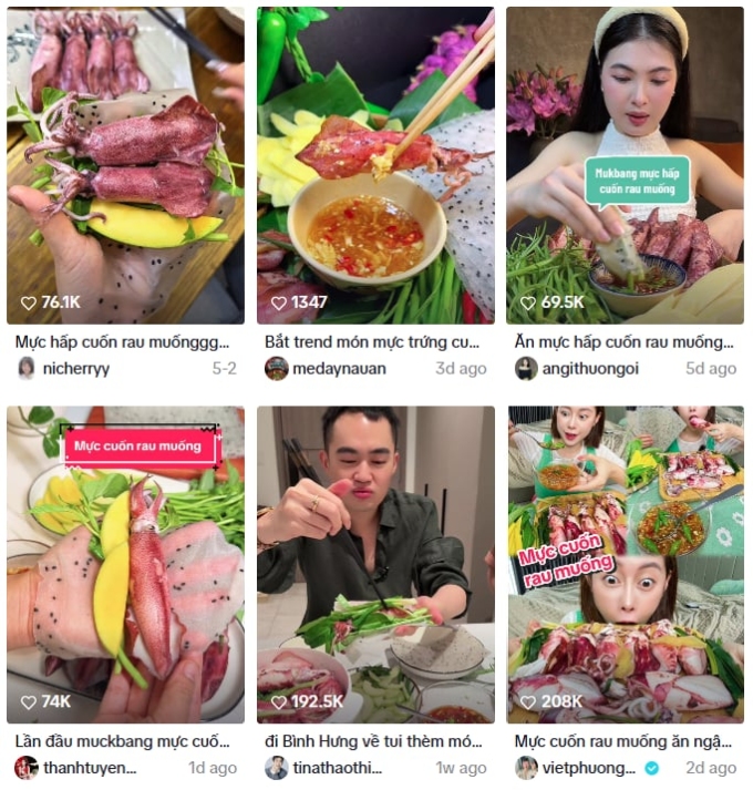 Mực cuốn rau muống - món ăn hot trend gây tranh cãi, ăn thế nào mới đúng?- Ảnh 1. Mực cuốn rau muống - món ăn hot trend gây tranh cãi, ăn thế nào mới đúng?- Ảnh 1.