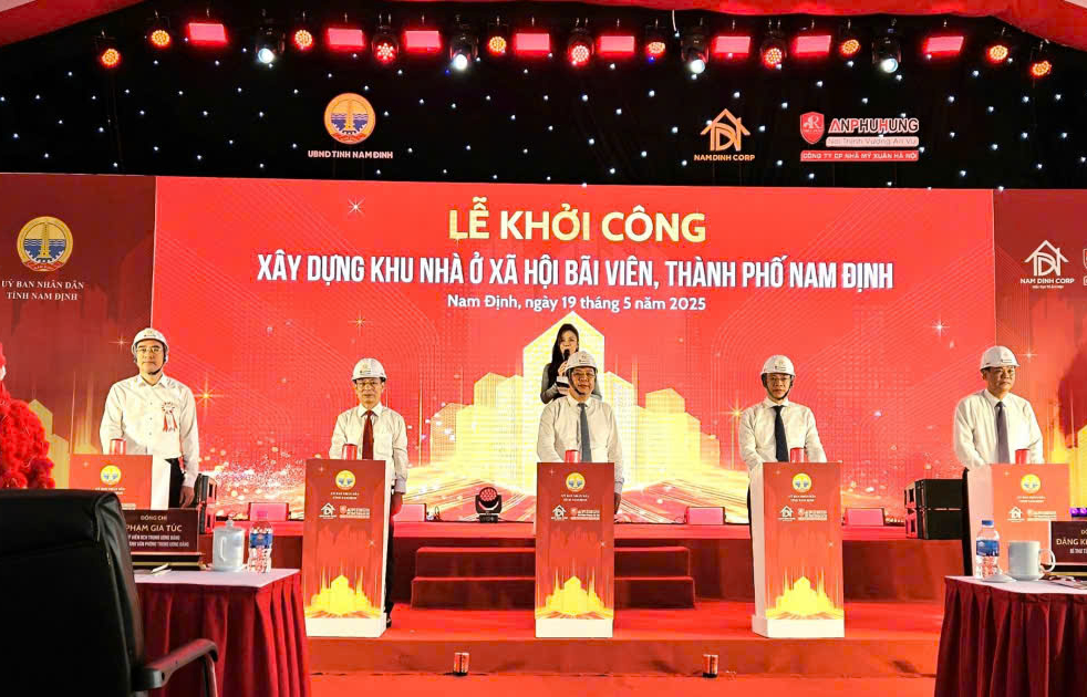 Dự án nhà ở xã hội quy mô 1.100 căn ở Nam Định mới được khởi công có gì đặc biệt? - Ảnh 1.