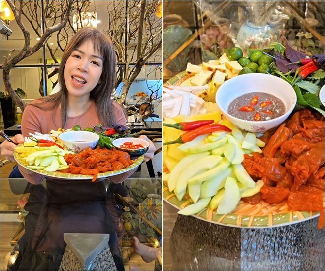 Vợ Mạnh Trường 'mukbang' đặc sản Hải Phòng - món ăn thanh mát đến mức được ví von 'ai đang bị nhiệt miệng ăn 2 lần là khỏi'- Ảnh 1. Vợ Mạnh Trường 'mukbang' đặc sản Hải Phòng - món ăn thanh mát đến mức được ví von 'ai đang bị nhiệt miệng ăn 2 lần là khỏi'- Ảnh 1.