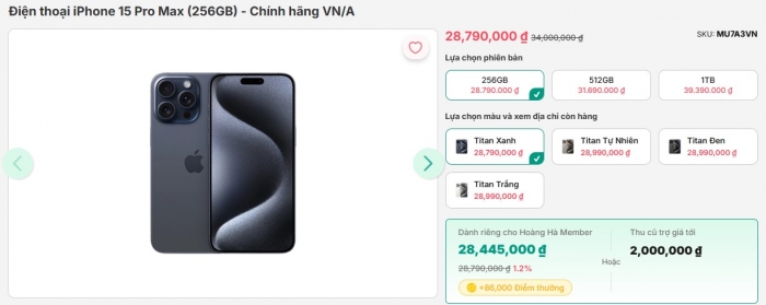 Giá iPhone 13 Pro Max, iPhone 14 Pro Max, iPhone 15 Pro Max mới nhất giảm sâu, rẻ chưa từng có, xịn chẳng kém iPhone 16 Pro max - Ảnh 14. Giá iPhone 13 Pro Max, iPhone 14 Pro Max, iPhone 15 Pro Max mới nhất giảm sâu, rẻ chưa từng có, xịn chẳng kém iPhone 16 Pro max - Ảnh 14.