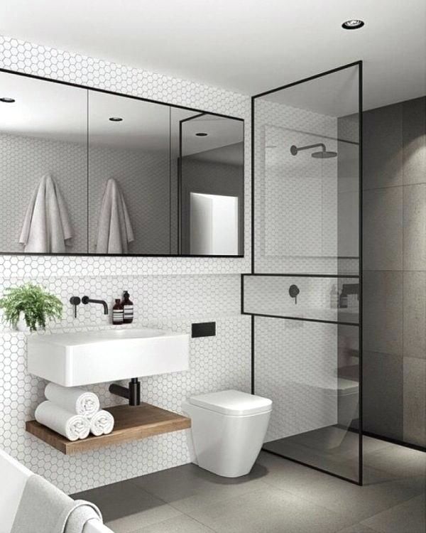 Cách thiết kế vách ngăn cho nhà vệ sinh nhỏ hẹp mang tính thẩm mỹ và tiện ích sử dụng- Ảnh 4. Cách thiết kế vách ngăn cho nhà vệ sinh nhỏ hẹp mang tính thẩm mỹ và tiện ích sử dụng- Ảnh 4.