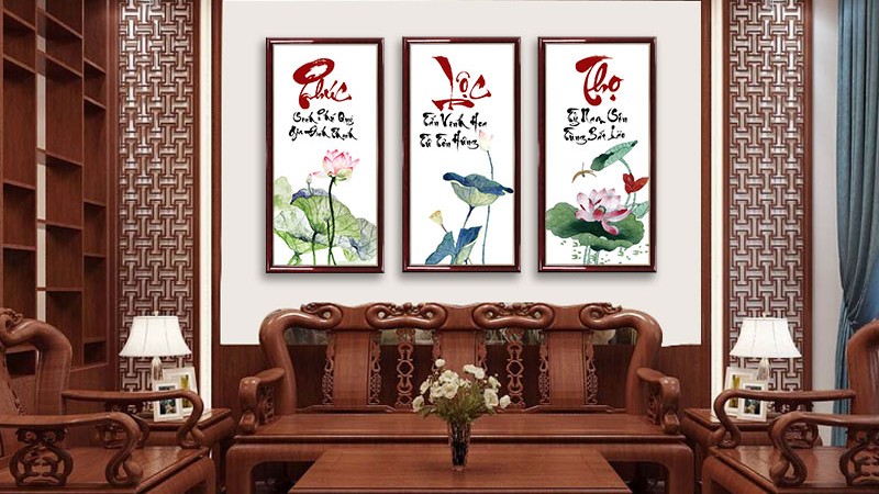 Cách chọn tranh chữ phù hợp với phong thủy của gia chủ để tăng cường Lộc – Tài – Phúc- Ảnh 2.