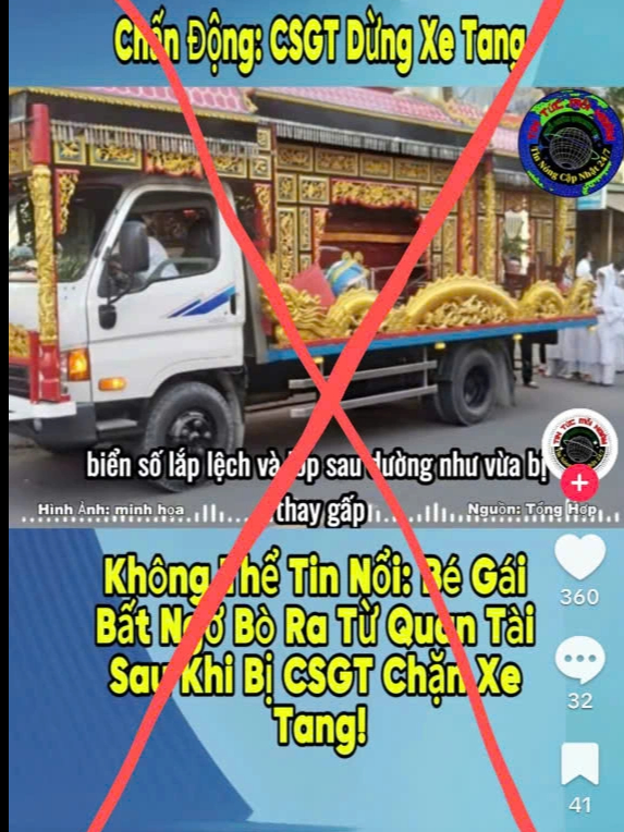 Làm rõ clip &quot;CSGT dừng xe tang giữa đường, bé gái chui ra từ quan tài&quot;- Ảnh 1.
