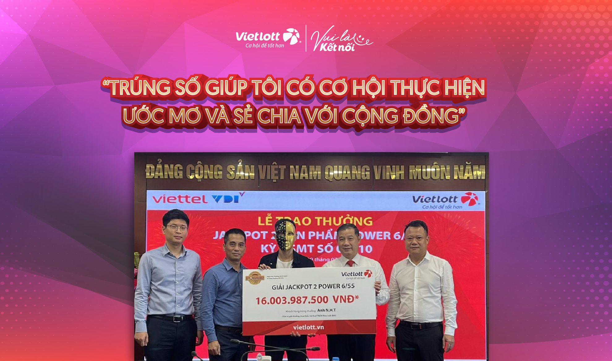 Chọn bộ số theo ngày tháng năm sinh của vợ con, một người chơi bất ngờ trúng Vietlott hơn 16 tỷ đồng- Ảnh 3.