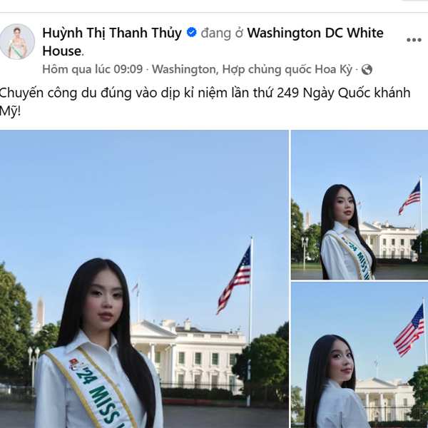 Tranh cãi phát ngôn của Hoa hậu Thanh Thủy trong chuyến công tác ở Mỹ - Ảnh 2. Tranh cãi phát ngôn của Hoa hậu Thanh Thủy trong chuyến công tác ở Mỹ - Ảnh 2.