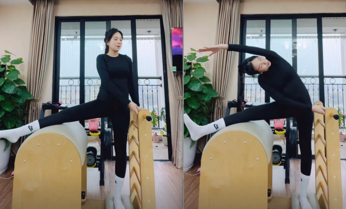 MC Mai Ngọc tập pilates giữ dáng gọn gàng suốt thai kỳ - Ảnh 1. MC Mai Ngọc tập pilates giữ dáng gọn gàng suốt thai kỳ - Ảnh 1.