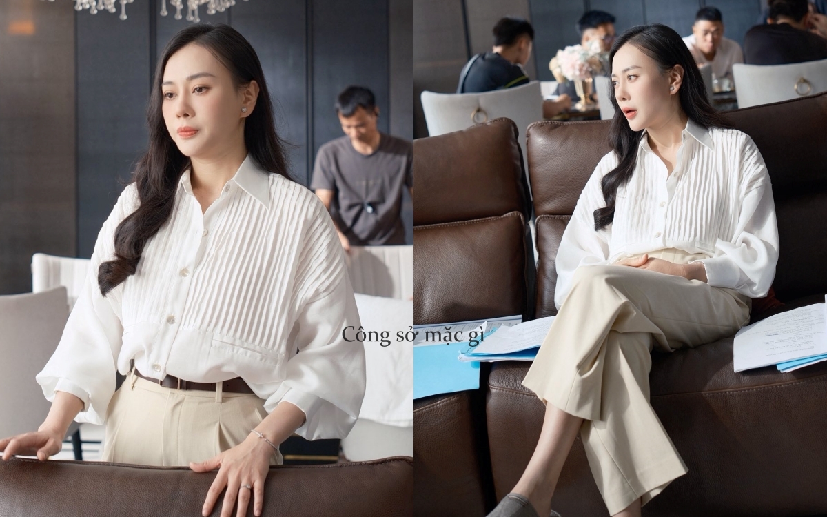 Phương Oanh thăng hạng phong cách, có cả loạt set đồ công sở đẹp mê trong phim mới- Ảnh 2. Phương Oanh thăng hạng phong cách, có cả loạt set đồ công sở đẹp mê trong phim mới- Ảnh 2.