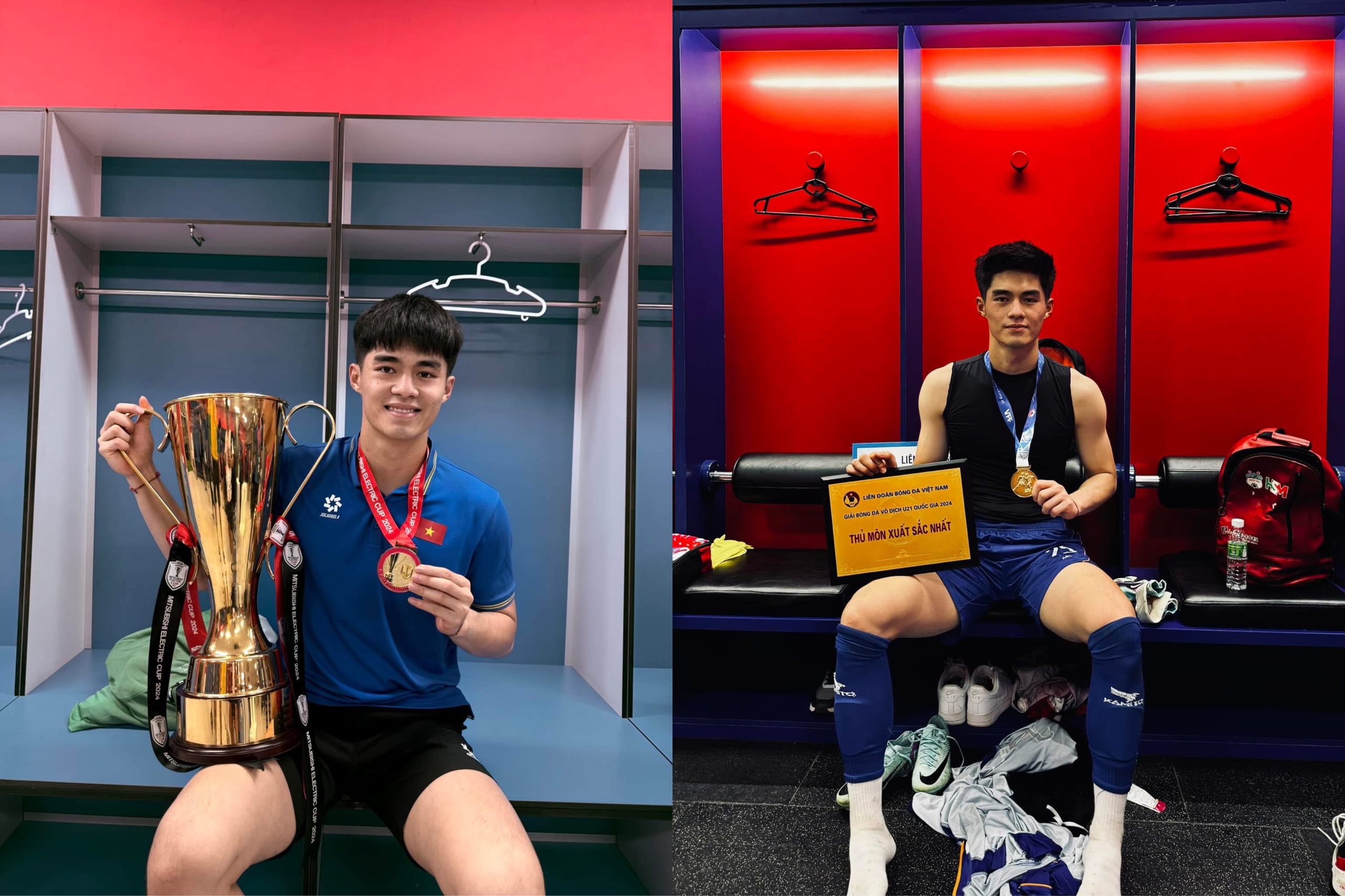 ស្ញប់ស្ញែងជាមួយនឹងកម្ពស់ 1m91 និងរូបរាងសង្ហារបស់អ្នកចាំទី U23 វៀតណាម - រូបថត ៥. Ấn tượng với chiều cao 1m91 và ngoại hình điển trai của chàng thủ môn U23 Việt Nam - Ảnh 5.