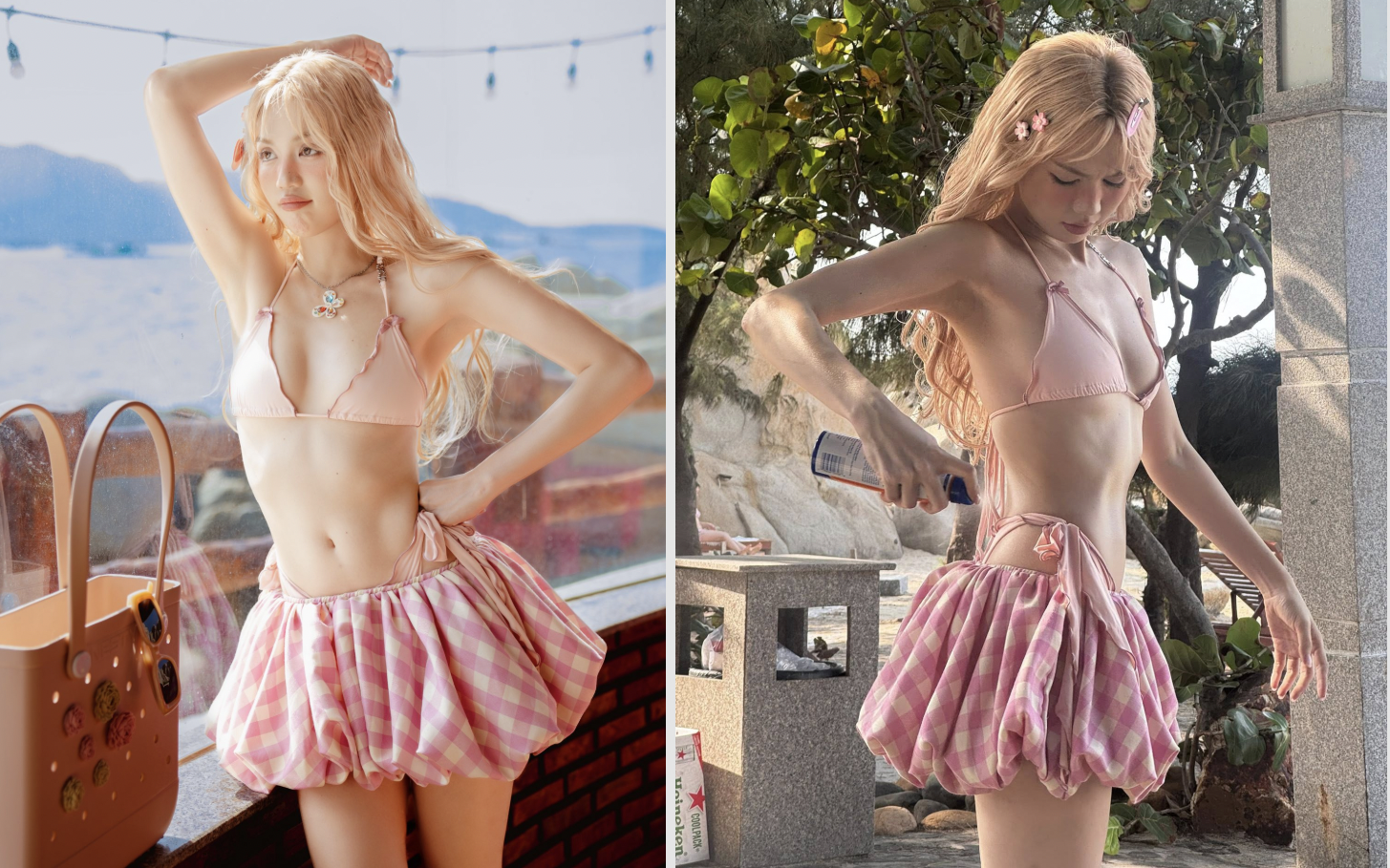 Ngọc Trinh diện bikini qua "cam thường" cũng nét căng không kém ảnh đã chỉnh sửa