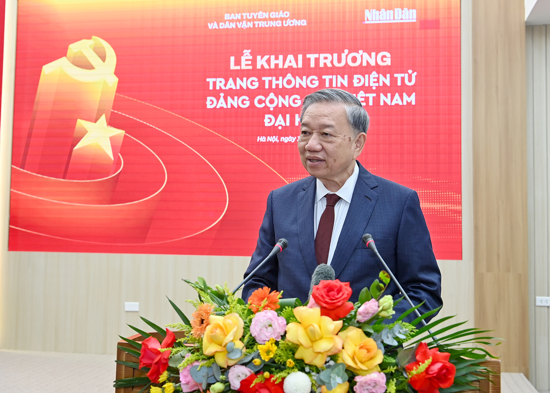 Tổng Bí thư Tô Lâm và các lãnh đạo cấp cao dự lễ ra mắt Trang thông tin điện tử 'Đảng Cộng sản Việt Nam – Đại hội XIV' - Ảnh 4.