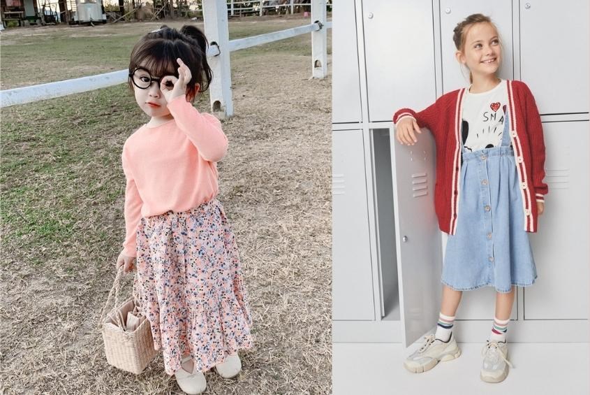 Jak sladit teplé a roztomilé podzimní a zimní oblečení pro dívky - Foto 1. Cách phối đồ thu đông ấm áp, xinh xắn cho bé gái - Ảnh 1.