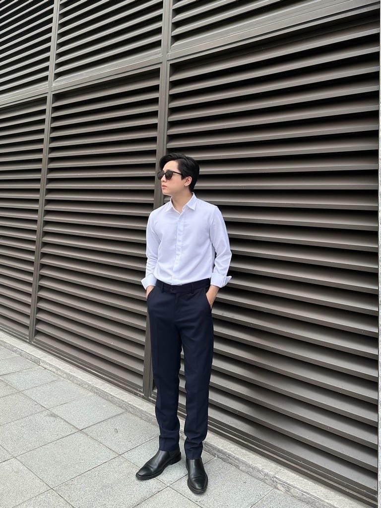 របៀបរួមបញ្ចូលគ្នានូវខោជាមួយអាវបុរស Cách kết hợp quần tây với áo sơ mi nam “chuẩn” lịch lãm - Ảnh 1.