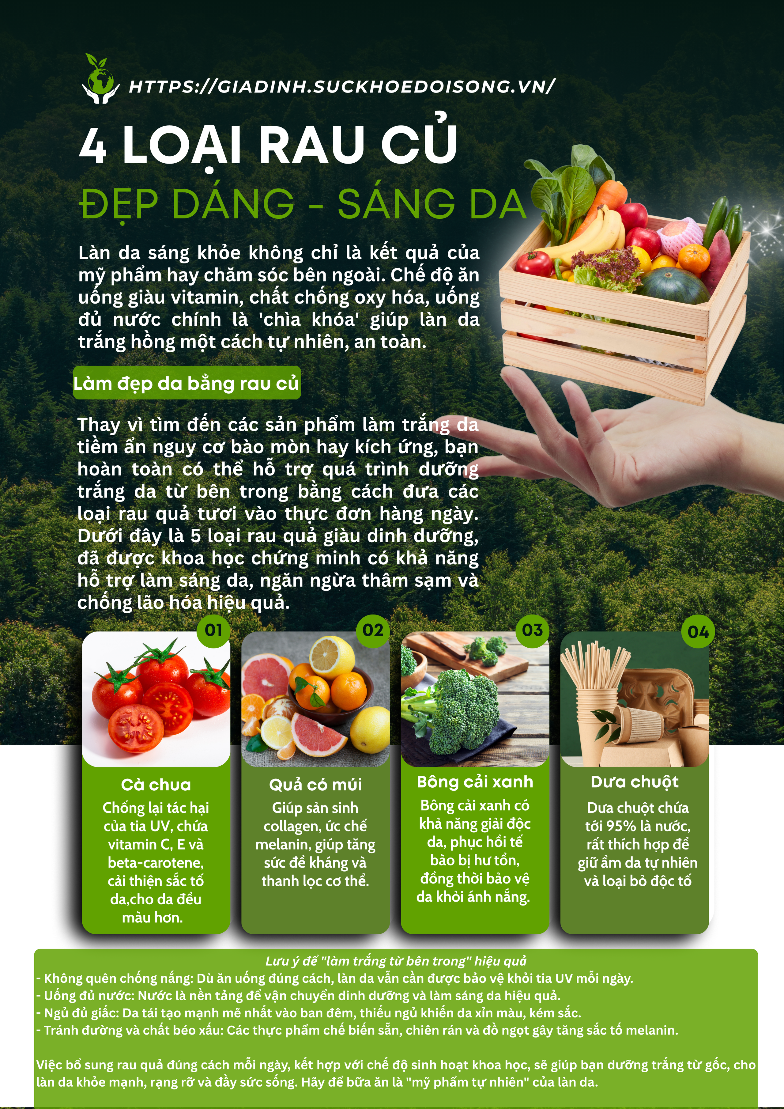 Đẹp dáng – sáng da không cần mỹ phẩm: Top 4 rau củ “thần thánh” chị em nhất định phải biết - Ảnh 1.