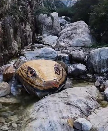 'Trăn khổng lồ' lù lù giữa suối khiến du khách hoảng sợ, ban quản lý nói: Nó đã ở đây hàng trăm triệu năm- Ảnh 3.