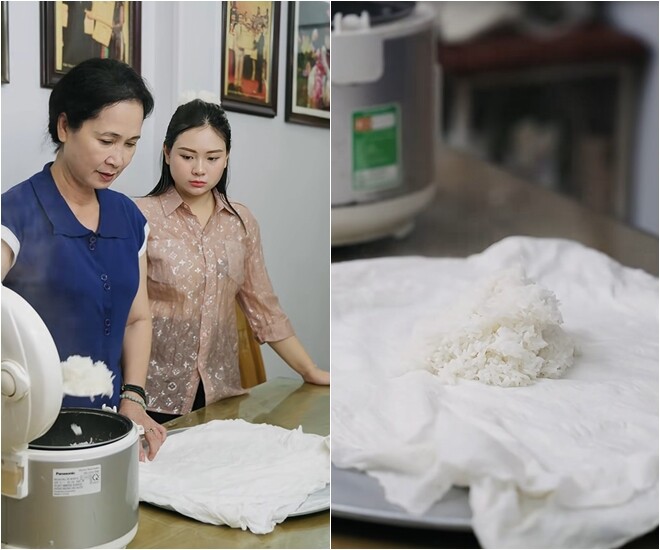 Vợ chồng nghệ sĩ nổi tiếng A80 chia sẻ b&iacute; quyết m&oacute;n cơm nắm muối vừng ngon - Ảnh 8.