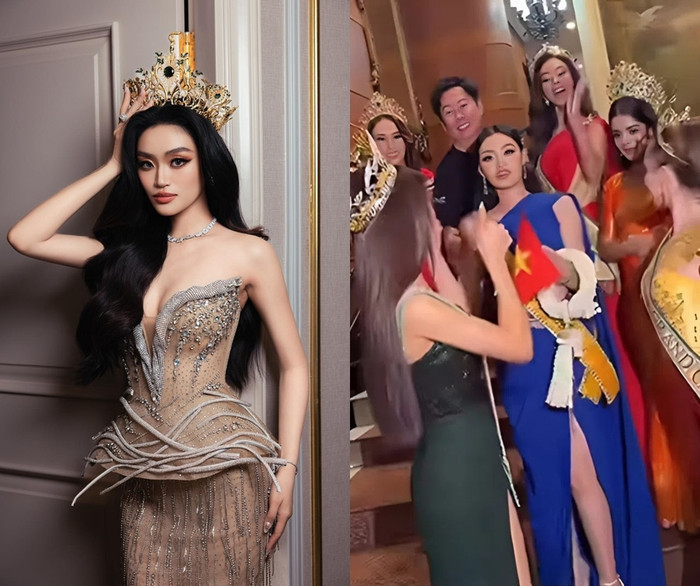 Hoa hậu Hòa bình Việt Nam mặc váy hở bạo khi vừa qua Thái - Ảnh 4.