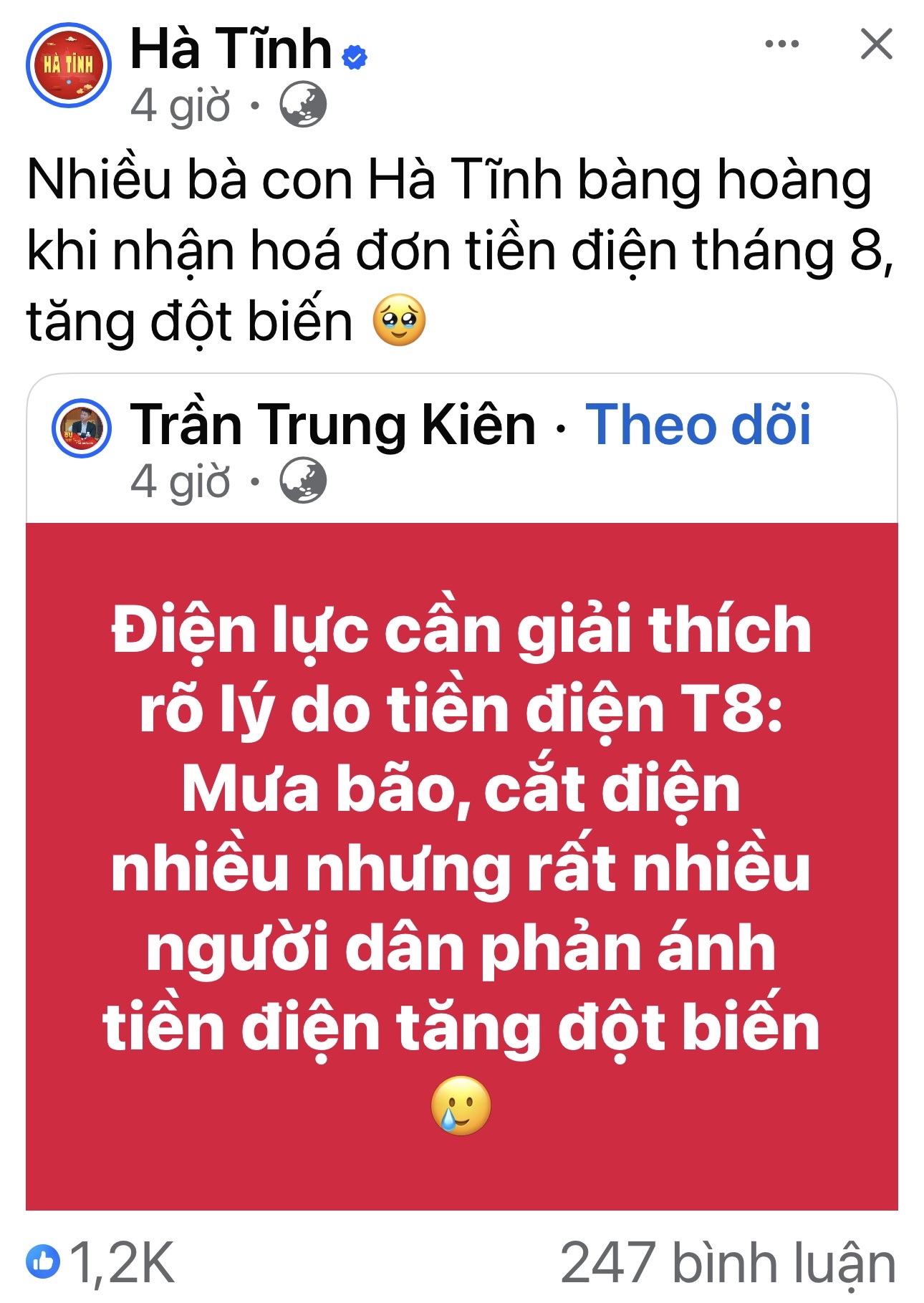 Khách hàng Nghệ An phàn nàn hóa đơn điện tháng 8 tăng vọt, ngành điện nói gì? - Ảnh 2. Khách hàng Nghệ An phàn nàn hóa đơn điện tháng 8 tăng vọt, ngành điện nói gì? - Ảnh 2.